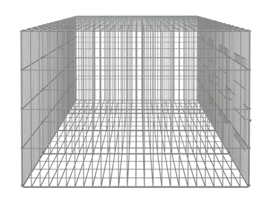 Cage à lapin 4 panneaux 217x79x54 cm Fer galvanisé