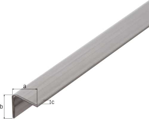 RVS hoekprofiel 10x10x1 mm, 2 m
