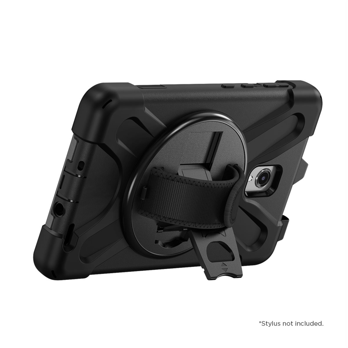 Samsung Galaxy Tab Active5 Peak 500m Hybrid Outdoor Hardcase Hülle mit Aufsteller   Handschlaufe (EGPE00167) - Schwarz