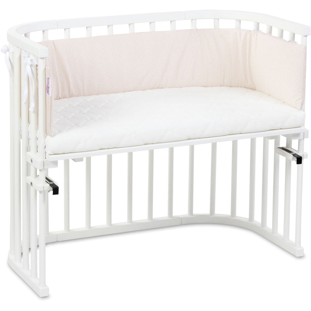 Køb babybay ® Beige Glitter Dots Gold Sengerand Økologisk Bomuld Royal