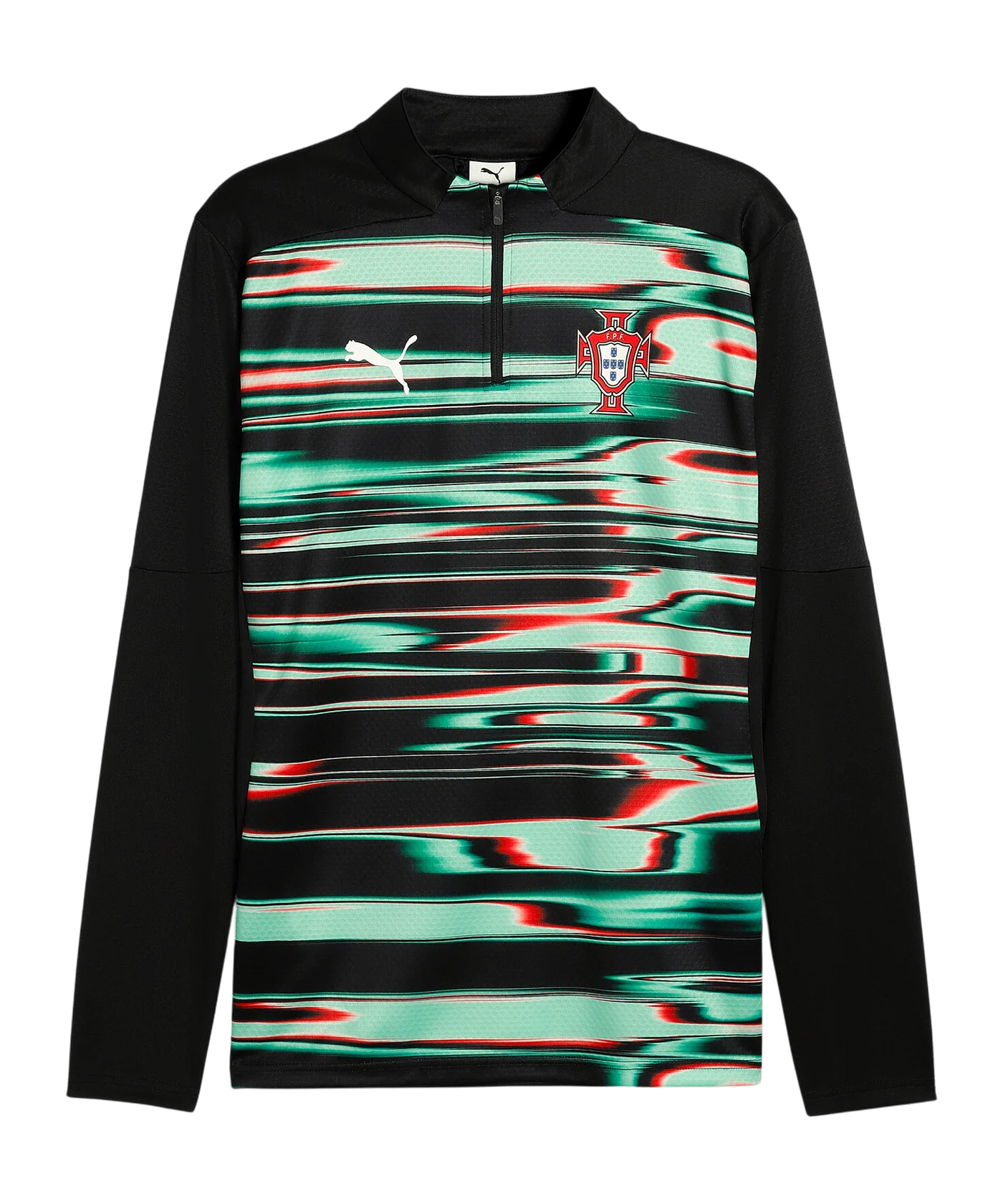 PUMA Portugal Prematch 1/4 Zip Sweatshirt 2025 Schwarz F18