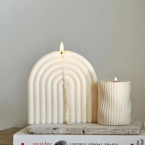 Bougie décorative grande arch ekru