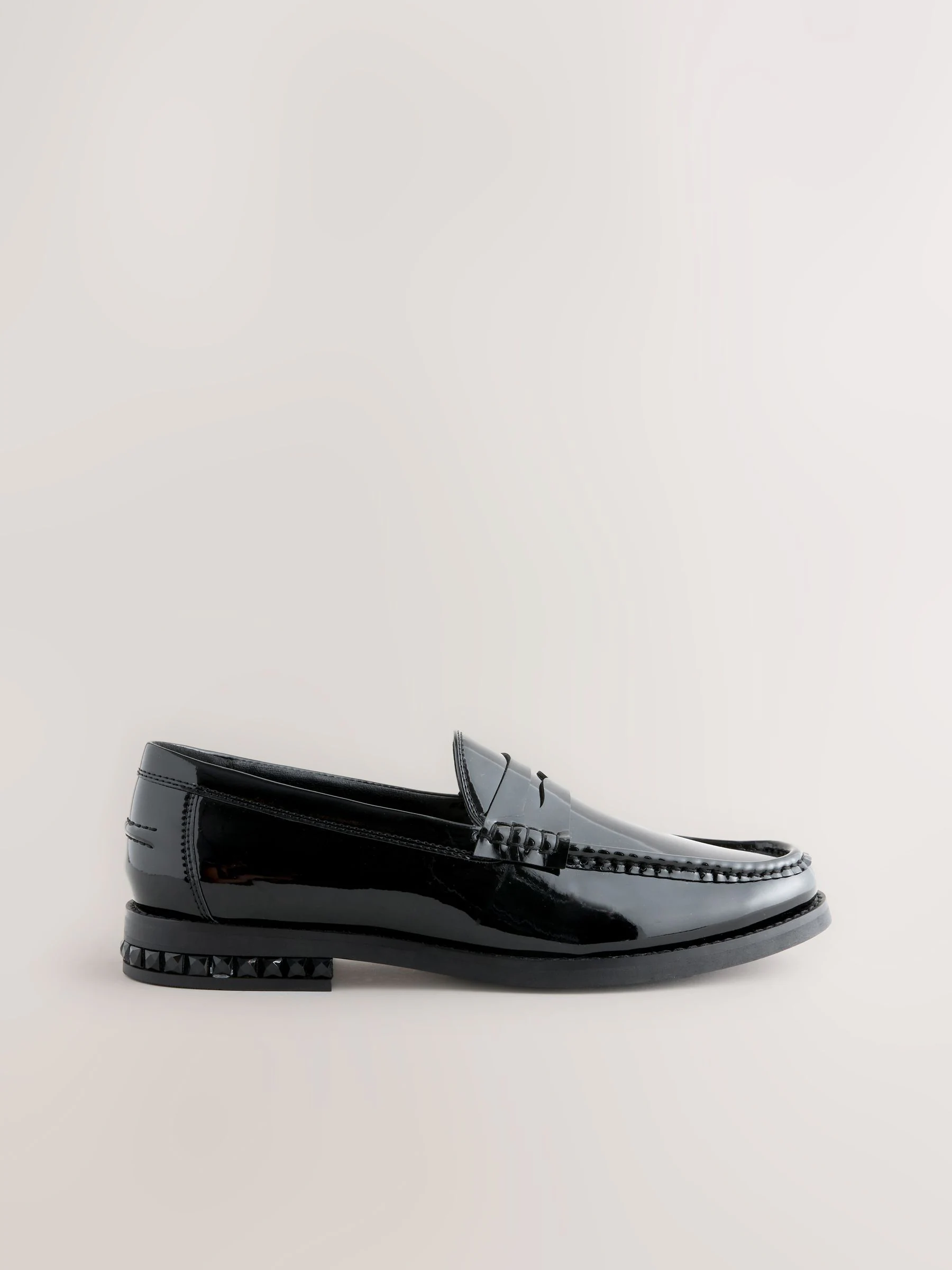 Zwart - Jewel Trim Patent Penny Loafers