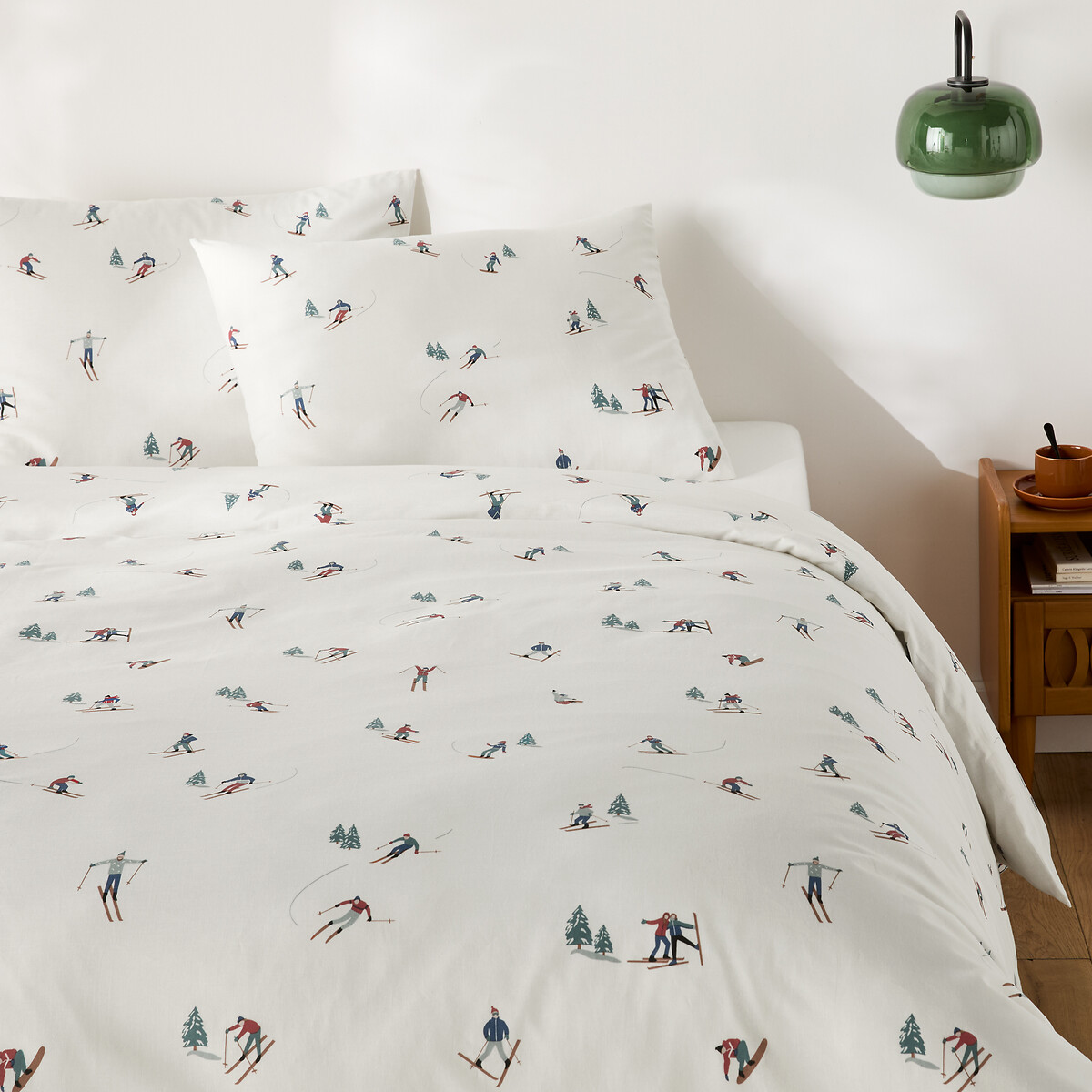 LA REDOUTE INTERIEURS<br>Conjunto de roupa de cama em 30% algodão reciclado, fronha reta. Tudo Schuss