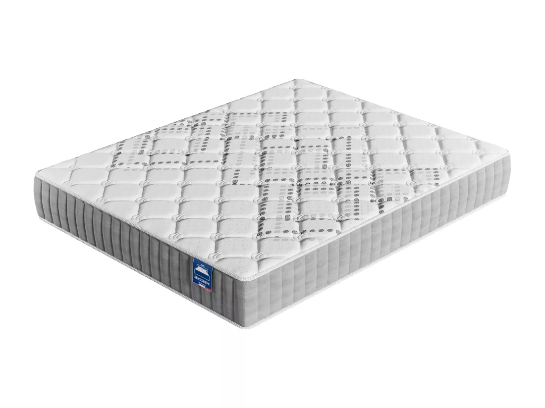 Ensemble Matelas + Lit Avec Tête De Lit 140x190 Cm, Eliha 20cm D’épaisseur Mousse Haute Densité