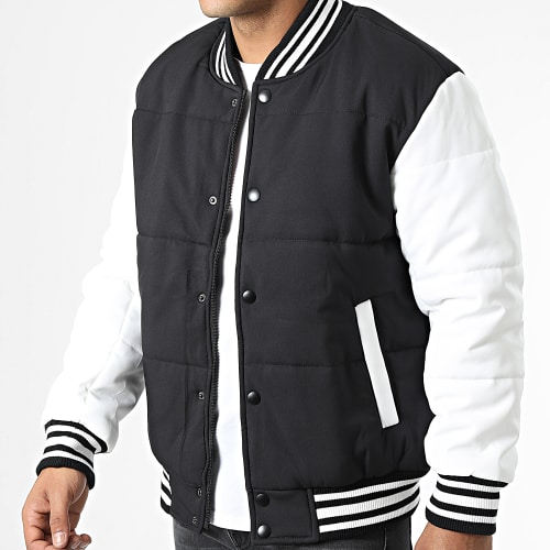 Veste Teddy Noir Blanc