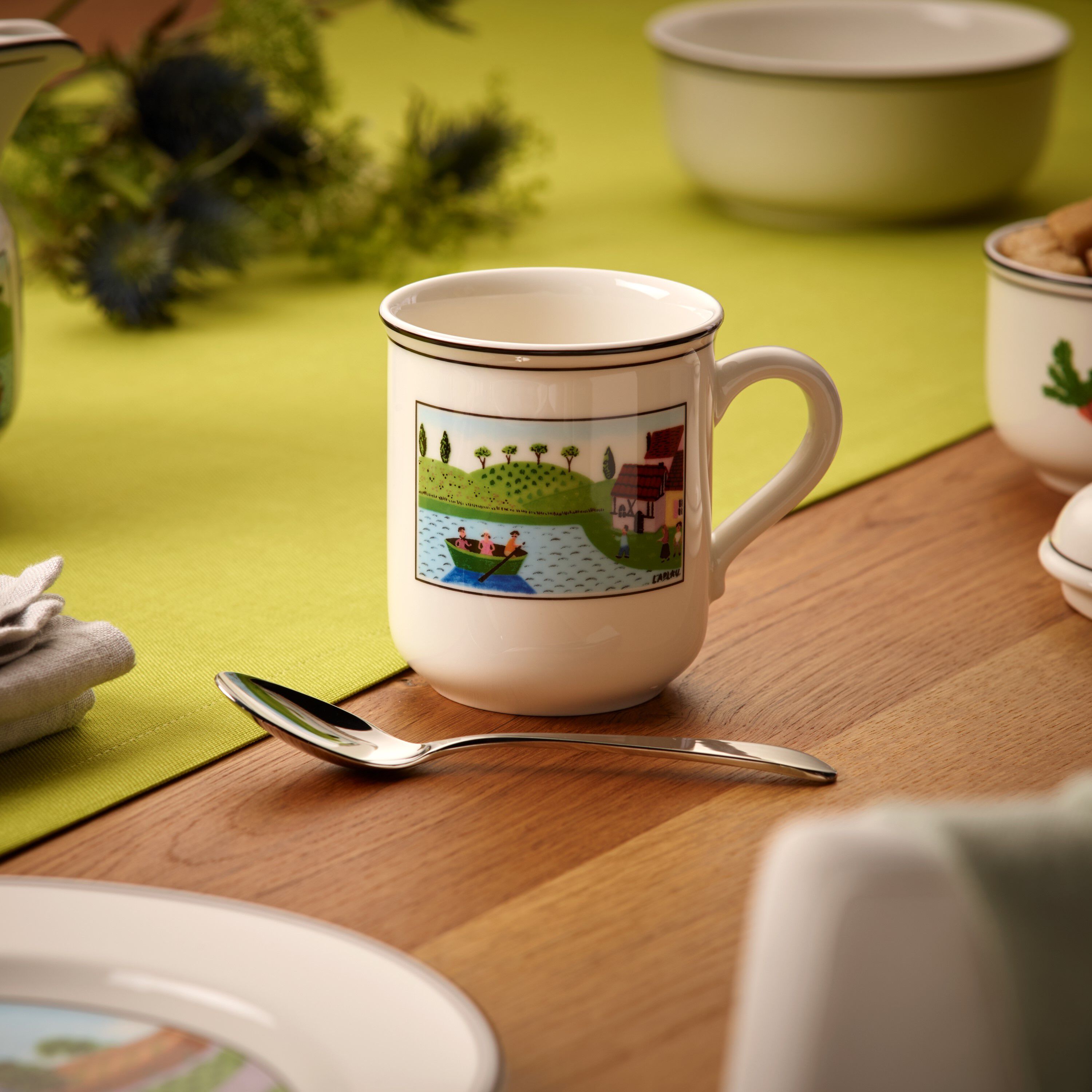 Design Naif Mug Multi-colored, 9.2 oz, Premium Porcelain