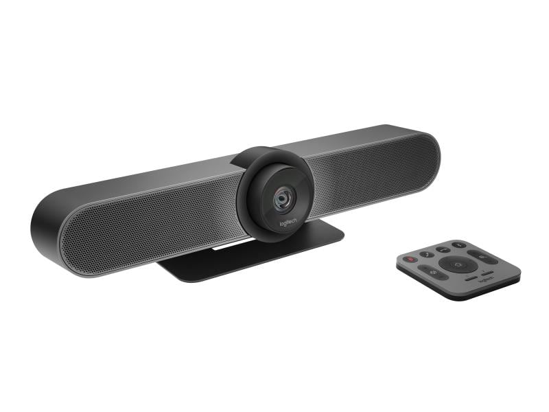 Logitech MeetUp USB Video Collaboration Bar 4K/UHD 30 fps All-in-one-ConferenceCam mit Ultraweitwinkelobjektiv für kleine Räume