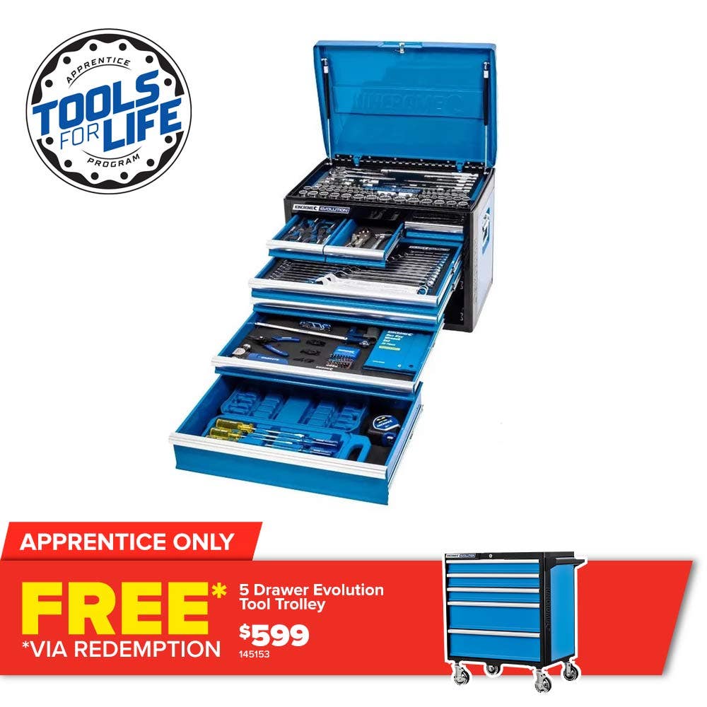 Kit de ferramentas KINCROME Evolution TFL com 207 peças e 7 gavetas profundas (P1705)