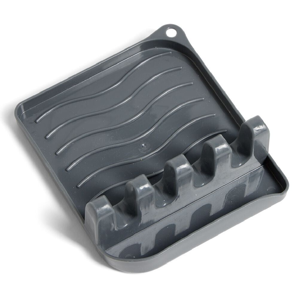 Support repose-cuillères plastique gris