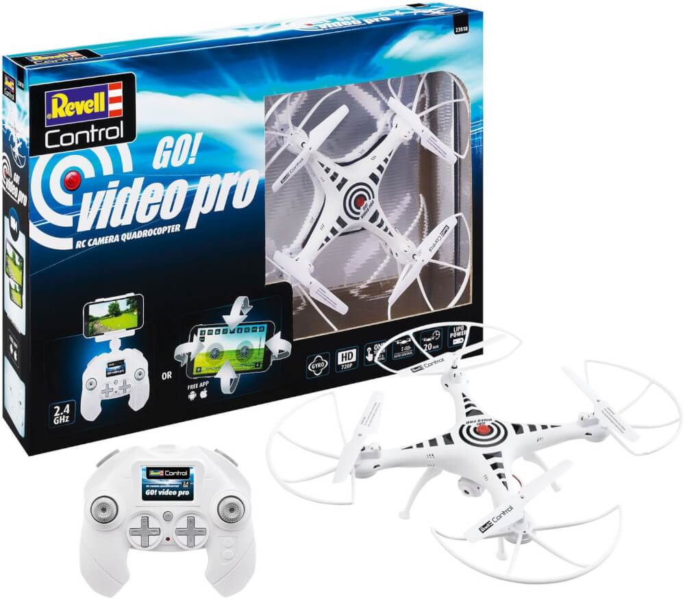 RC Kamera Quadrocopter  Go! Video Pro, Revell Control Ferngesteuerte Drohne
