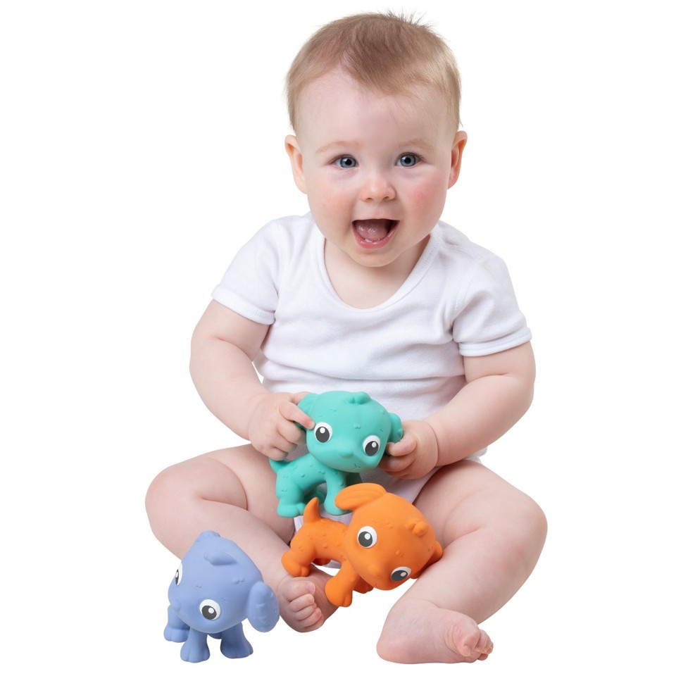 PLAYGRO - Pooky naturgummi hund - grøn