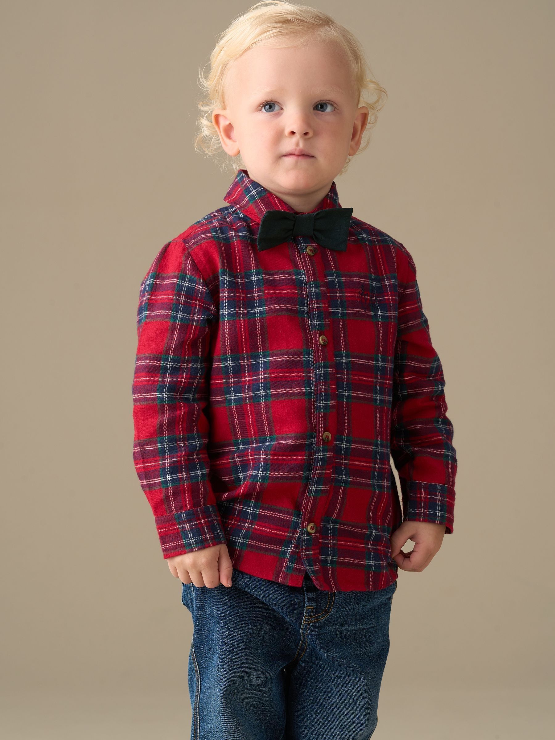 Angel & Rocket Camden Brushed Shirt With Bow Tie