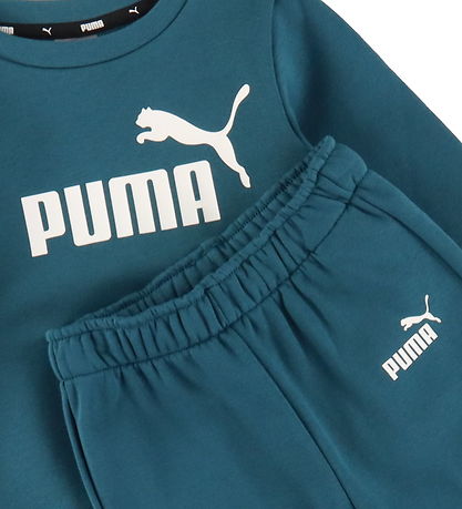 Puma Tr?ningss?t - Minicats ESS Crew Jogger - Cold Green