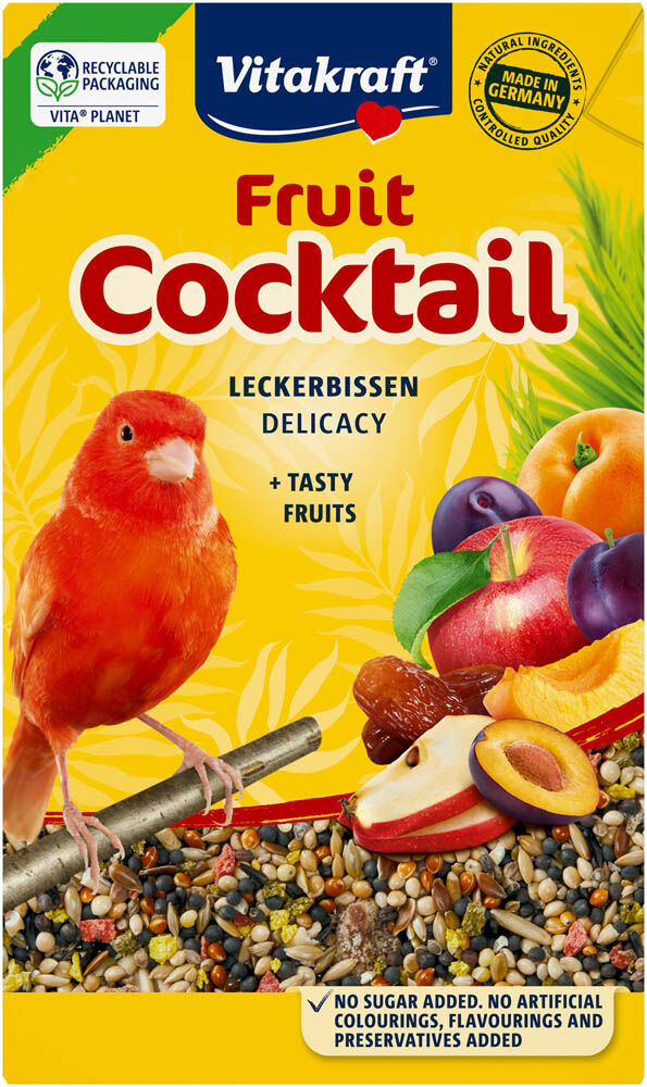 Vitakraft Fruitcocktail Kanarie - 200 Gram - Bijvoeding opgroei en mengelingen