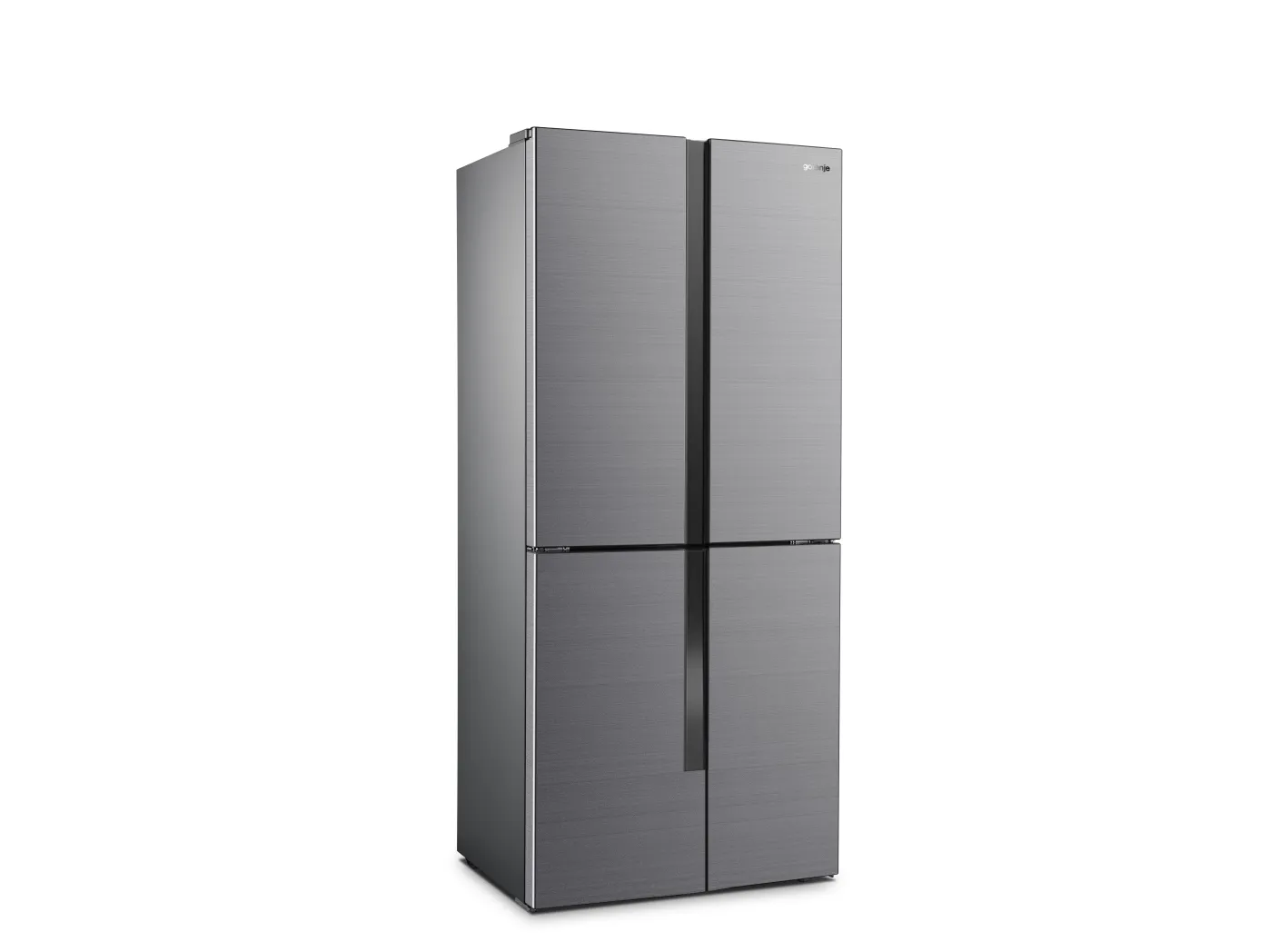 Gorenje NRM8182MX - Køleskab/fryser - side-by-side - bredde: 79.4 cm - dybde: 64.3 cm - højde: 181.6 cm - 427 liter - Klasse E - rustfrit stål