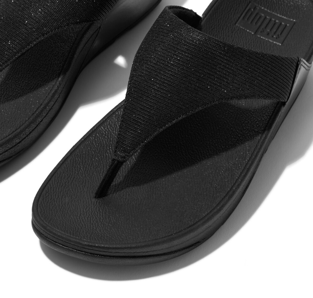 Fitflop Zehentrenner »LULU SHIMMERLUX TOE-POST SANDALS«  , Keilabsatz, Sommerschuh, Schlappen in schimmernder Optik