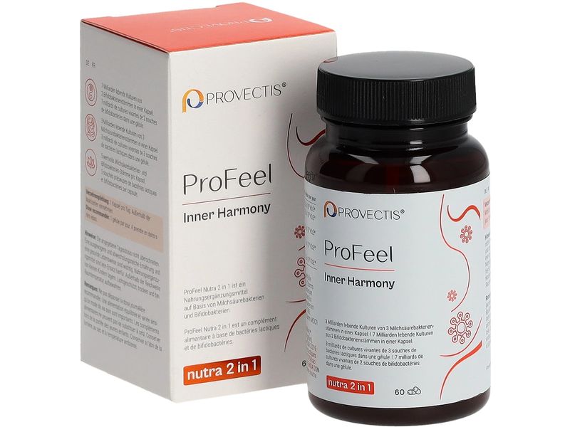 Provectis Kapsel ProFeel Nutra 2 in 1 60 Stück Praktische Kombination aus Vitalstoffen und Energiekomplex
