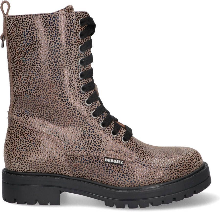 Braqeez Lana Lille suède enkelboots brons Multi Meisjes Suede All over print 28