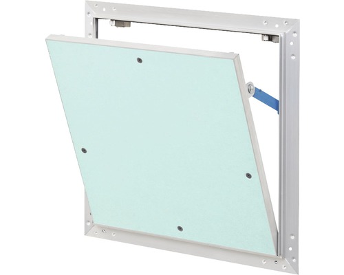 AluNova toegangsluik met 12,5 mm gipsplaatinzetstuk en veiligheidspal van 200 mm x 200 mm.