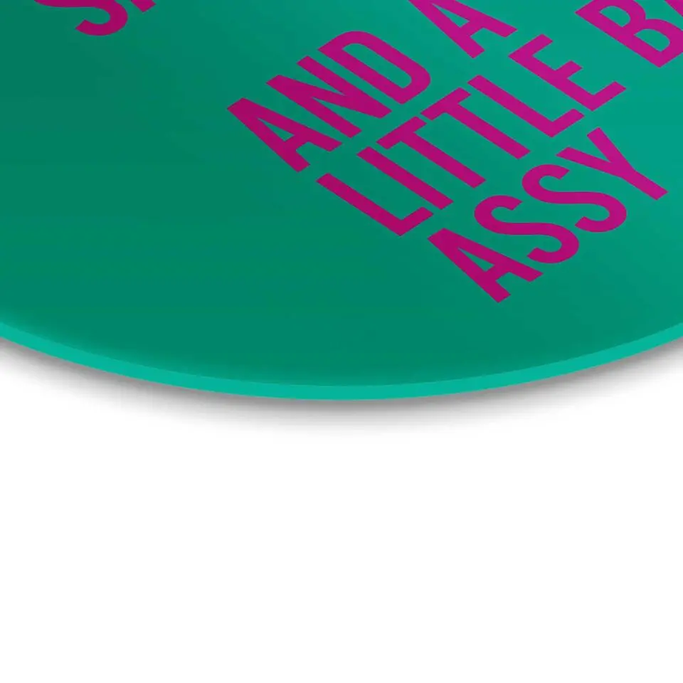 Glasschilderij Classy and sassy - Ø 70cm - Groen