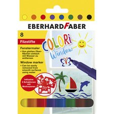 Marqueur pour vitre, étui carton de 8