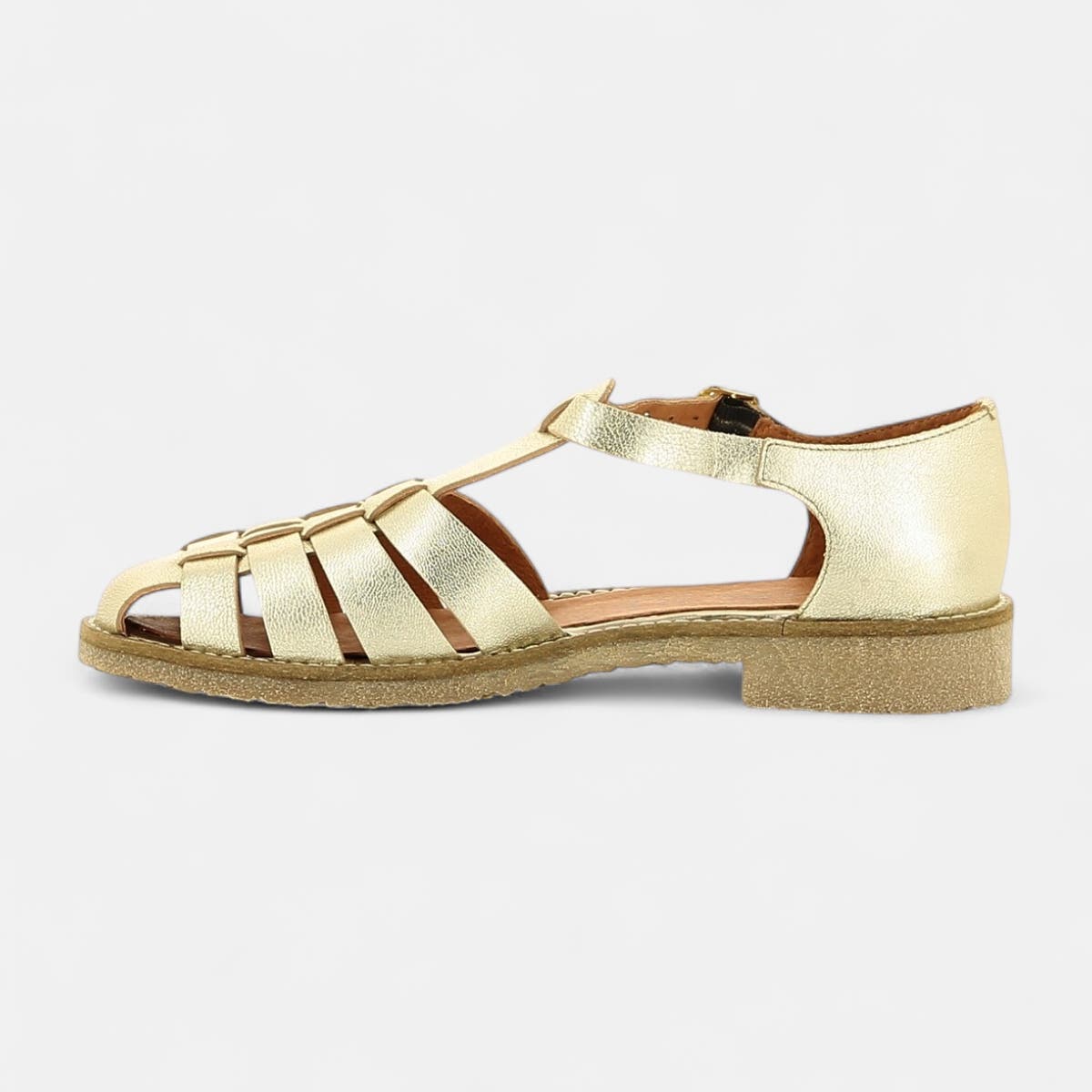 Babies Femme en cuir or