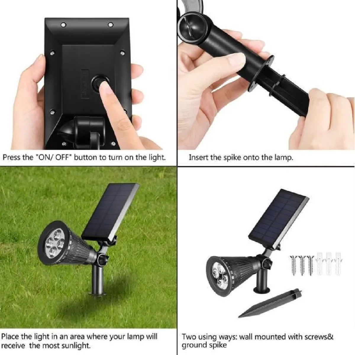 Solar Spot Light - Projecteur LED extérieur