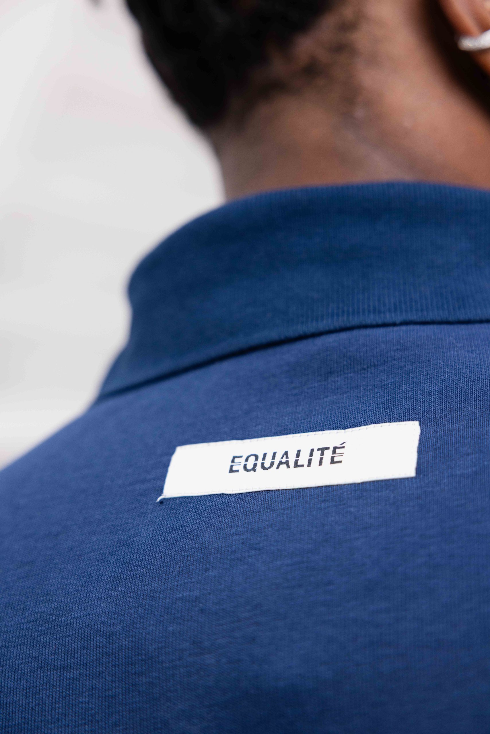 Equalité Varsity Polo Sweater Heren Donkerblauw/Gebroken Wit
