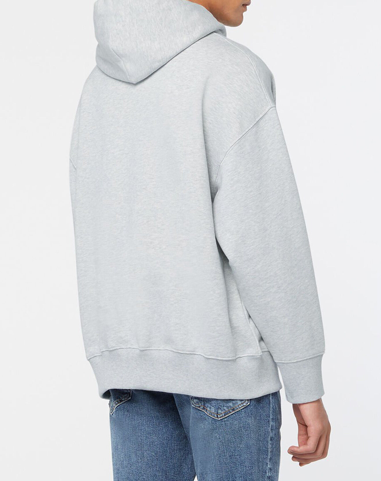 Tommy Jeans Sweat en Coton Bio Tjm Tommy Badge gris clair
