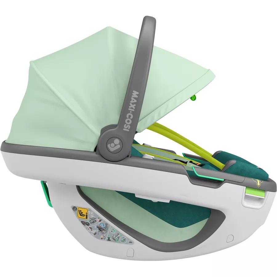 MAXI COSI Set Babyschale Coral 360 Neo Green plus Basisstation FamilyFix 360