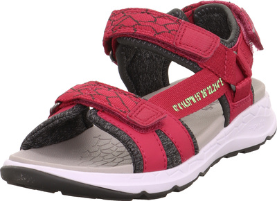 Superfit Criss Cross Sandaler, Rød/Grønn
