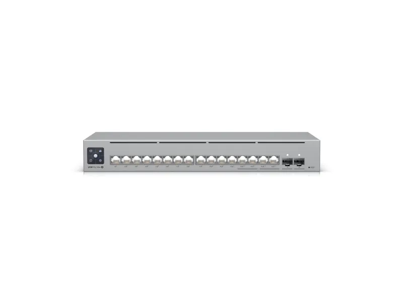 Ubiquiti UniFi Switch Pro Max 16 PoE - Switch - L3 - Administreret - 12 x 10/100/1000 (12 PoE , 4 PoE  )   4 x 2.5GBase-T   2 x 10 Gigabit Ethernet - desktop, monterbar på stativ - PoE   (180 W) - DC
