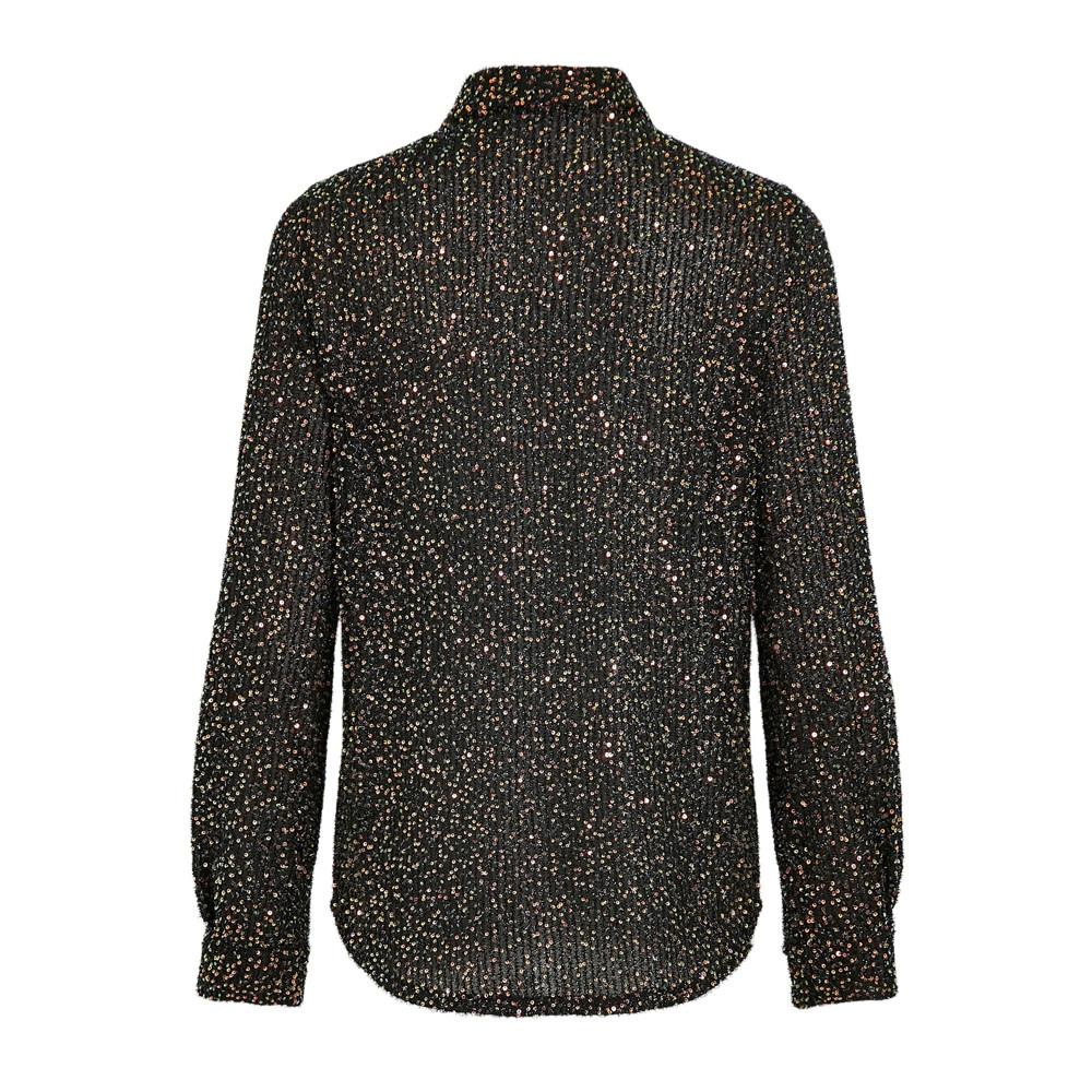 Vila Chemise à Sequin Noir Femme Vila Scara