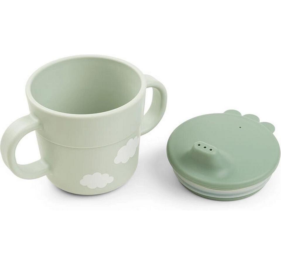 Kindergeschirrset Foodie first meal Happy Clouds GrünFirst-Meal Set mit Saugfuss
