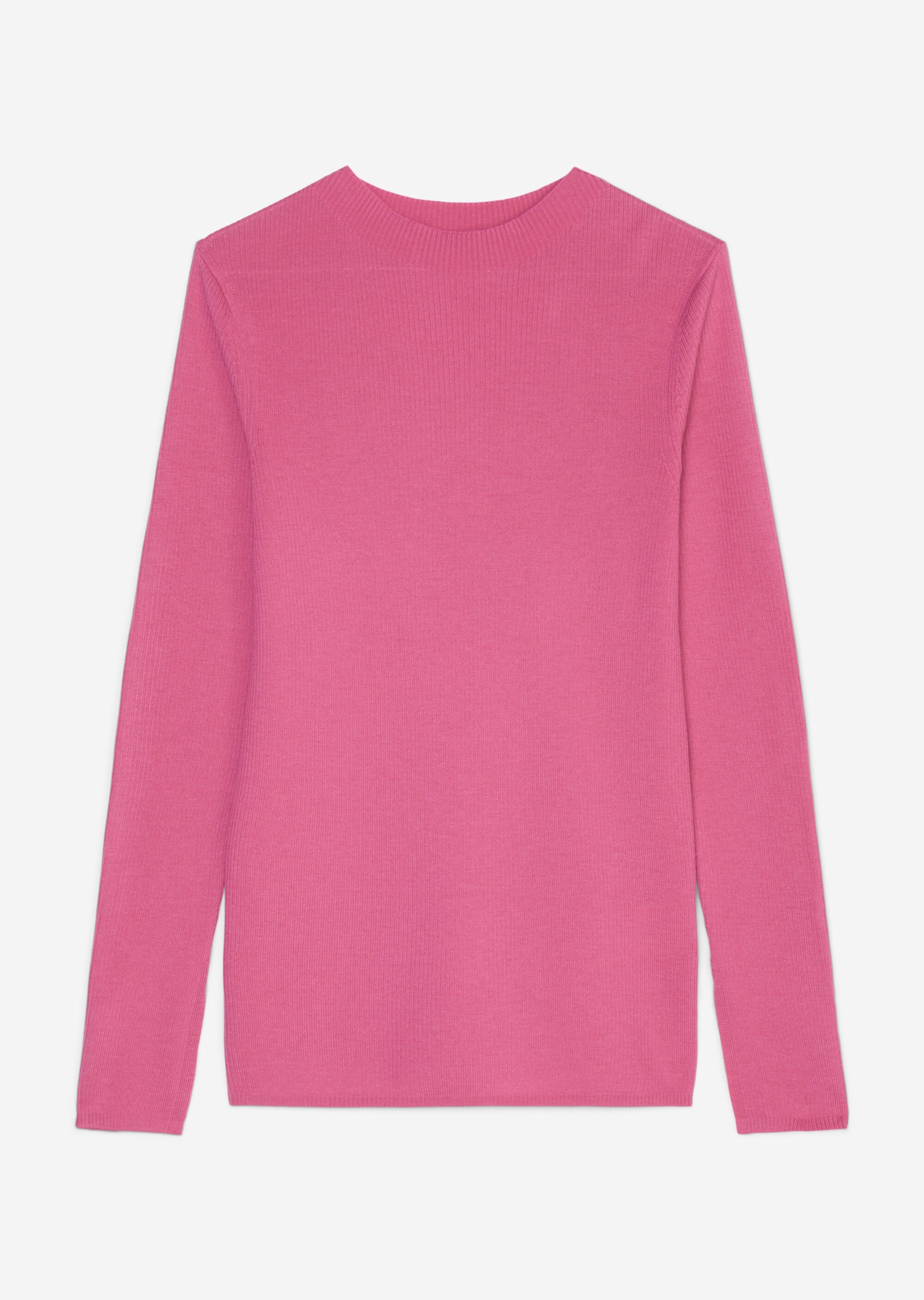 Rippstrickpullover slim aus edler Merinowolle