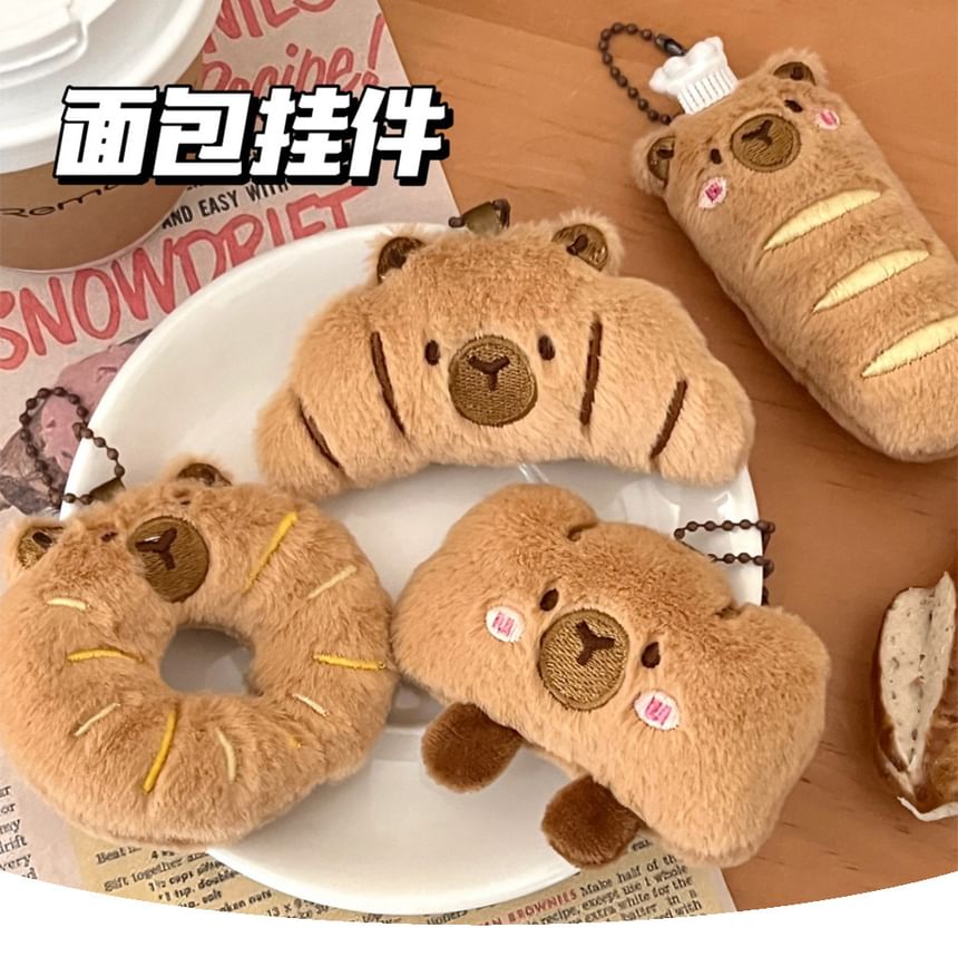 Bohod - Capybara Voedsel / Chef / Mes / Vork Pluche Tas Charm / Broche (Diverse Ontwerpen)
