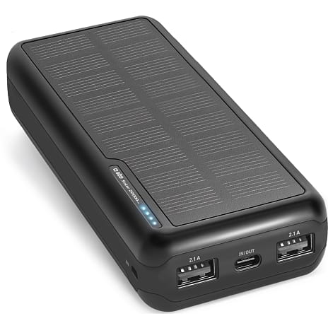 SBS Solar Power Bank 20.000mAh - sort