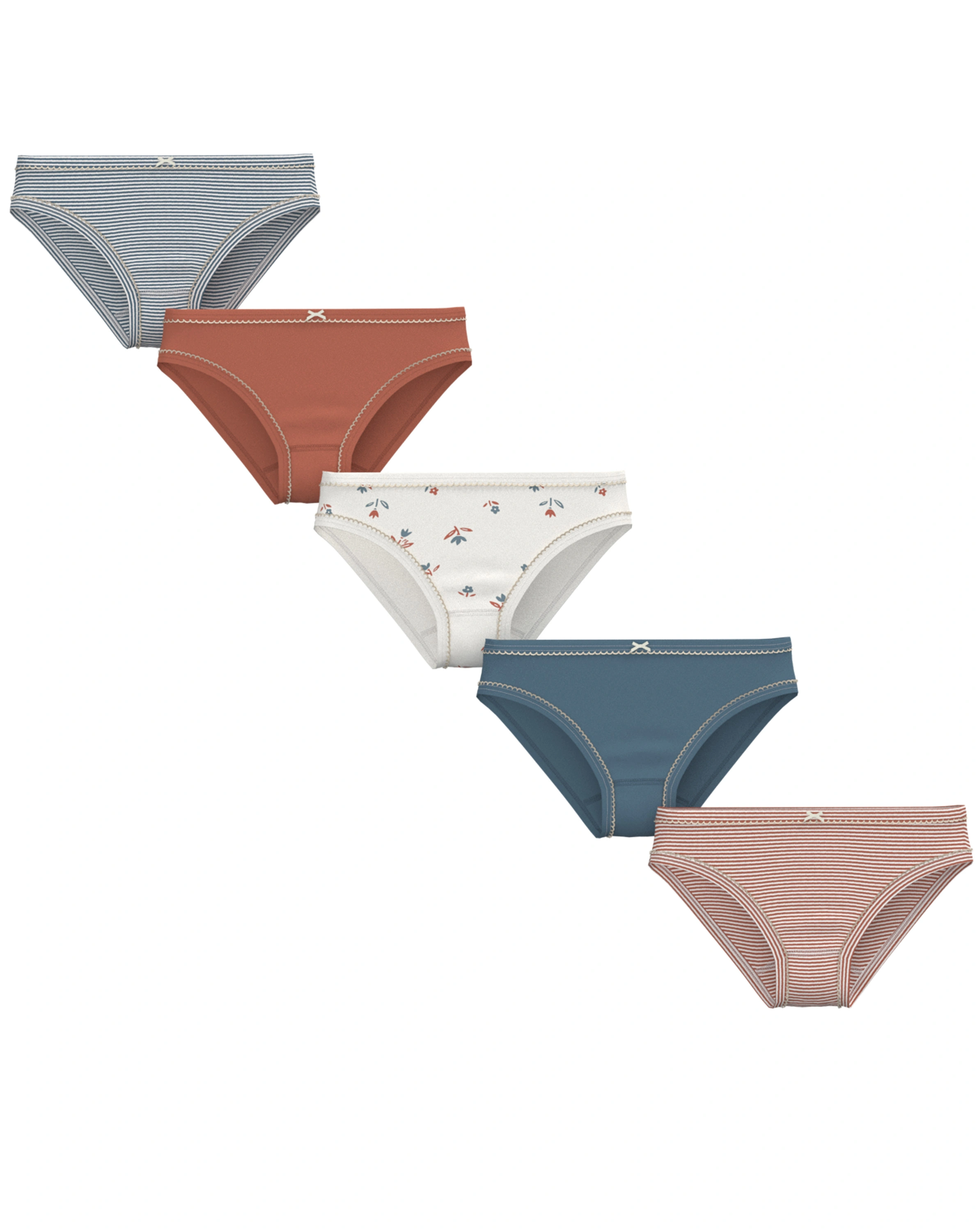 Slip FLEUR 5er-Set in bunt
