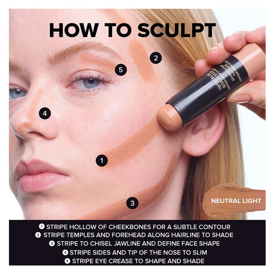 Nudestix Tinted Blur Sculpt Stick Nude Neutral Light 6,2g