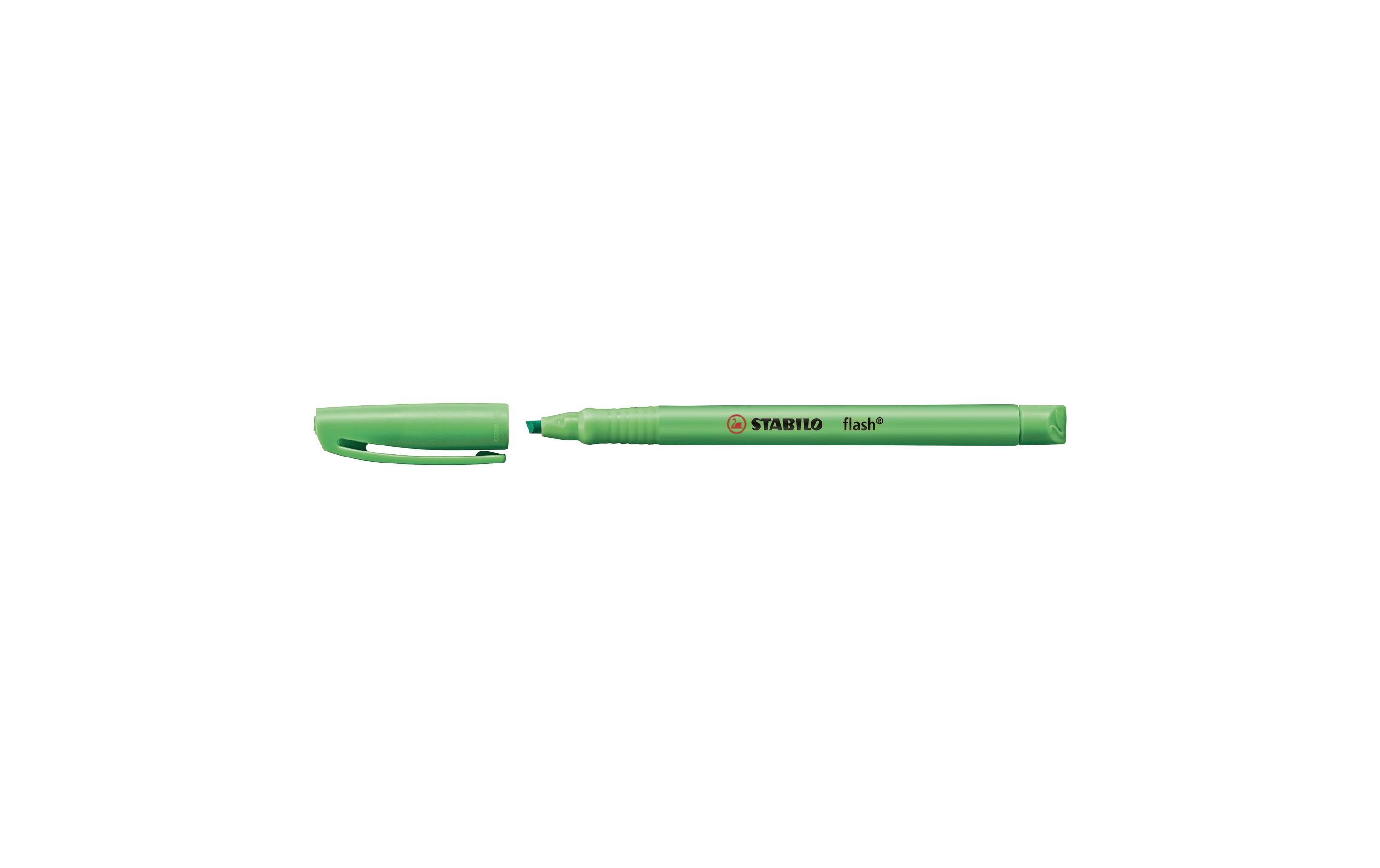 Textmarker Flash GrünTextmarker mit Clip