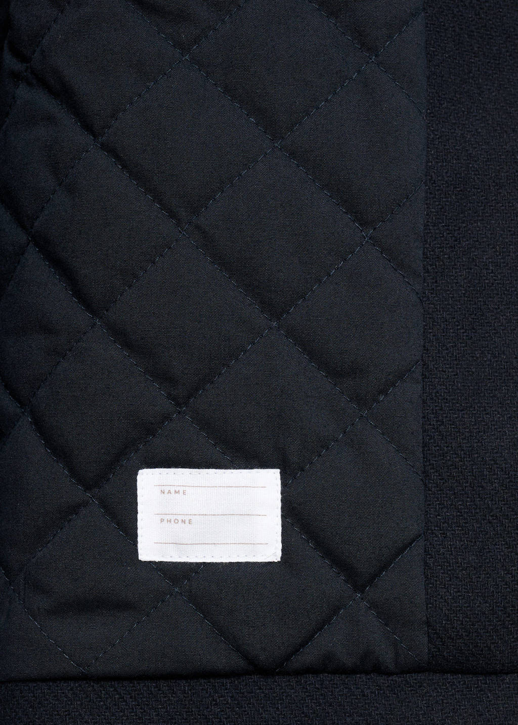 Mango Kids manteljas winter met wol donkerblauw
