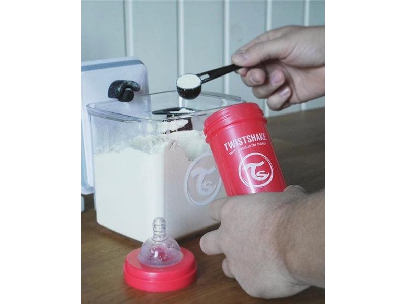 Twistshake Milchpulverbehälter weiss, 1700 ml Milchpulver Vorratsbox weiss, 1700 ml