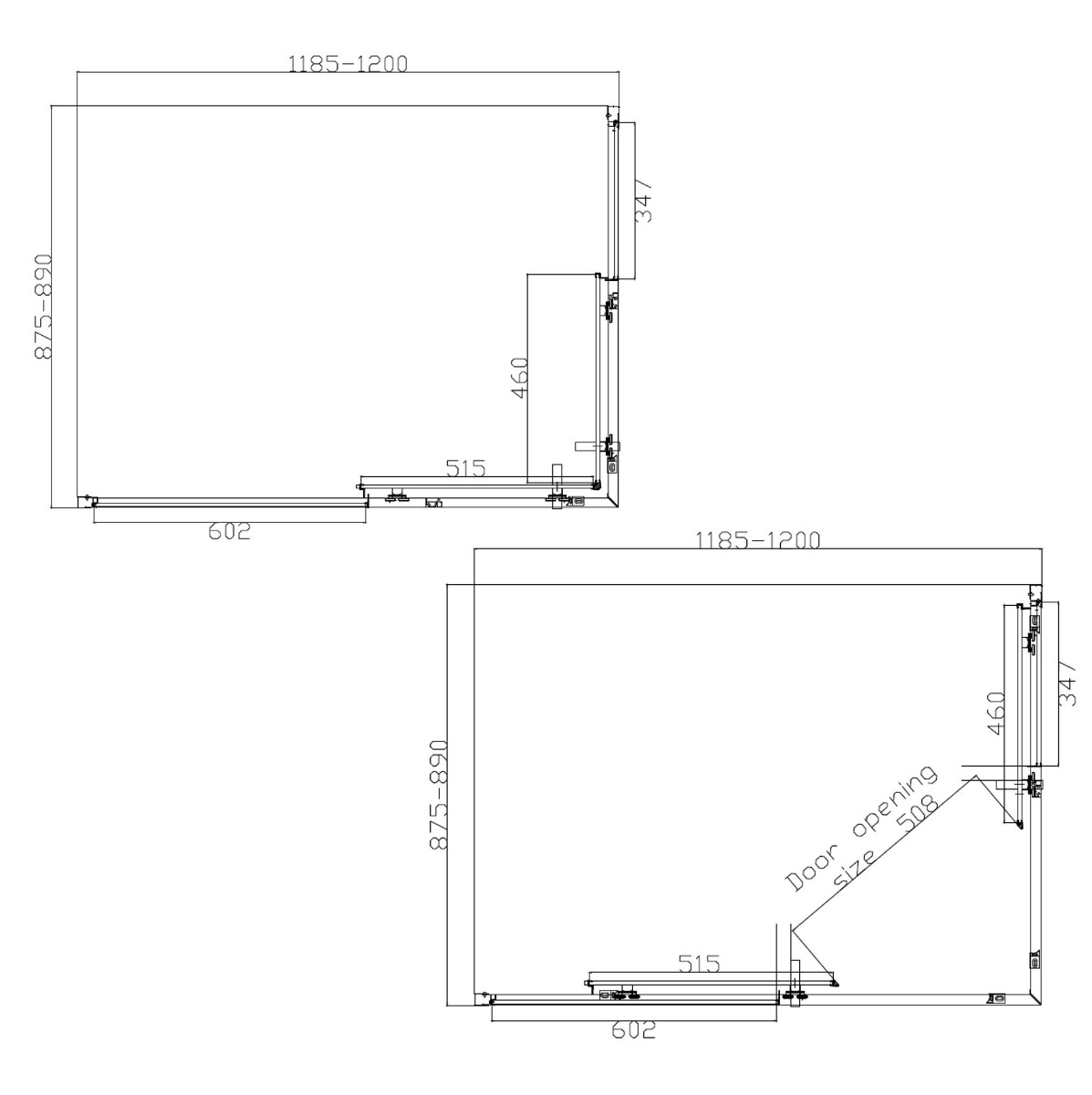 Best Design Hulmer douchecabine met schuifdeuren 120x90x210cm geborsteld messing