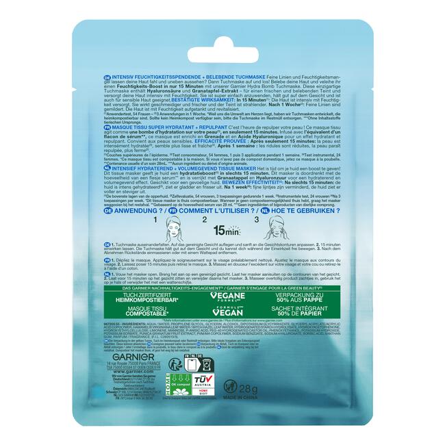 Garnier SkinActive Hydra Bomb Sheet Masker Granaatappel