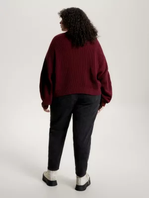 Cardigã Curve Essential com Decote em V Canelado e Modelagem Relaxada