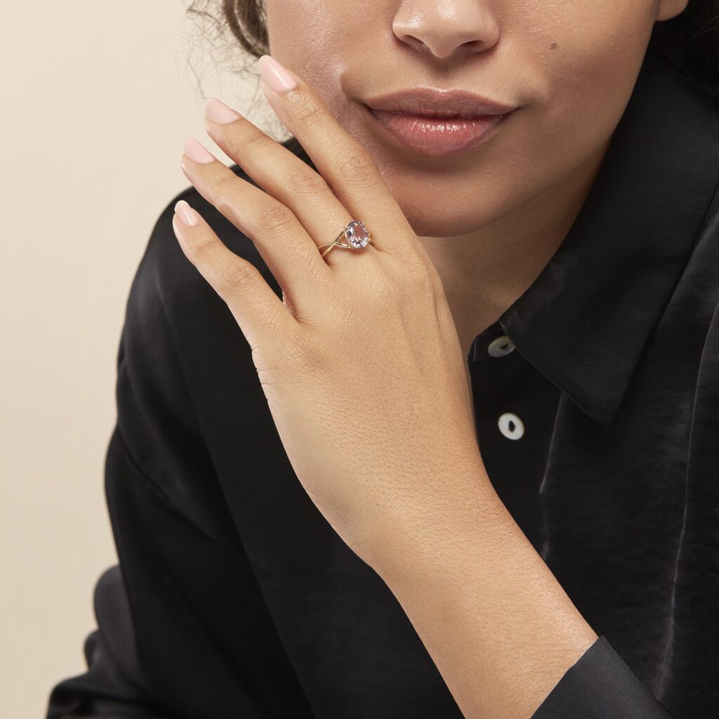 Bague Solitaire Armaelle Or Jaune Amethyste