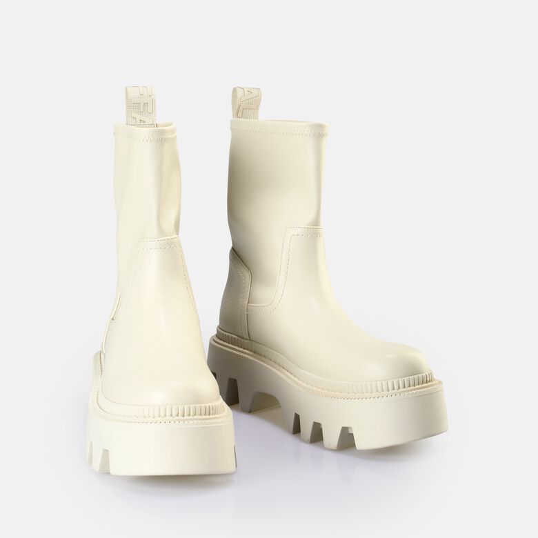 Flora Sockboot Bottes vegan, crème