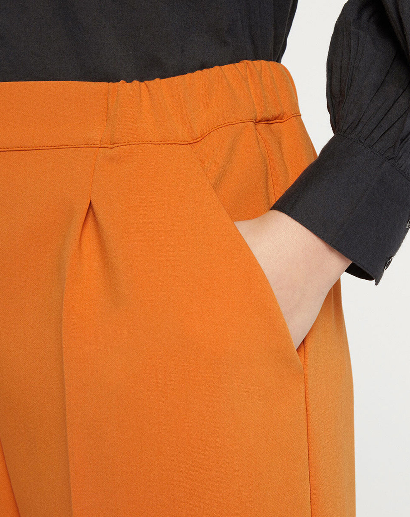 Galeries Lafayette Pantalon large Pierrot Pol orange