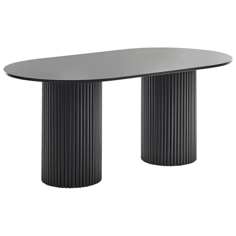 SHERIDAN - Eettafel - Zwart - MDF